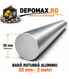 Bara rotunda aluminiu 30 mm, 3 metri, EN AW-6082
